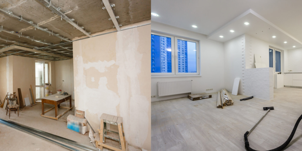 Comparison,Of,A,Room,In,An,Apartment,Before,And,After